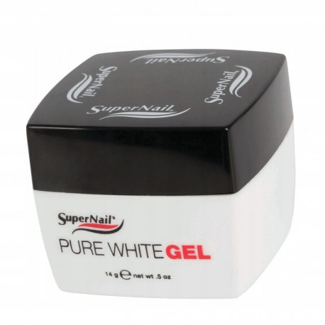SuperNail Żel Jednofazowy UV Pure White Gel - Biały 14g